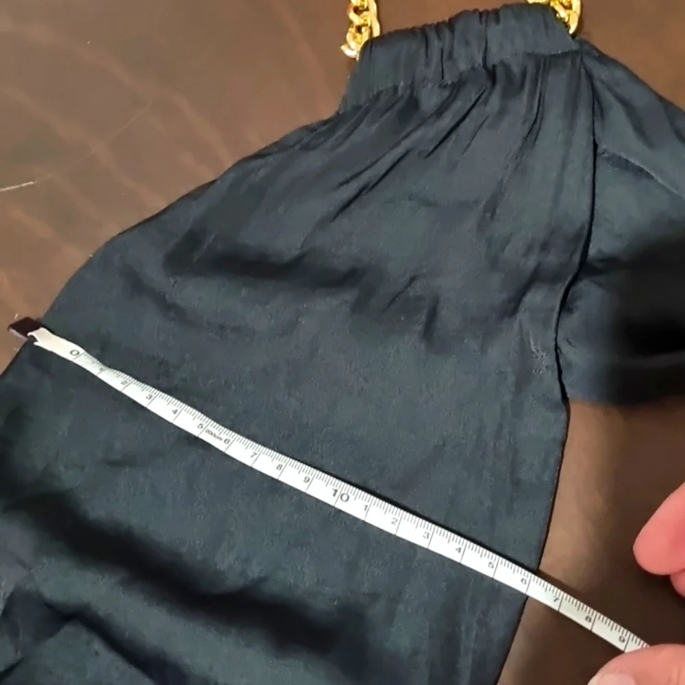 Glassons, black crop with gold chain halter size 10 - Picture 8 of 8